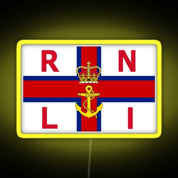 Royal National Lifeboat Institution Flag RGB Neon Sign