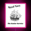 royal navy the senior service rgb neon sign pink