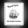 RGB Neon Sign displaying The Senior Service of the Royal Navy - 74508 White.