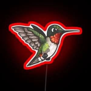 Ruby Throated Hummingbird RGB Neon Sign