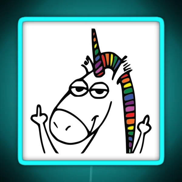 Rude Unicorn RGB Neon Sign