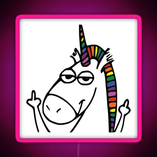 Rude Unicorn RGB Neon Sign
