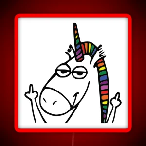 Rude Unicorn RGB Neon Sign