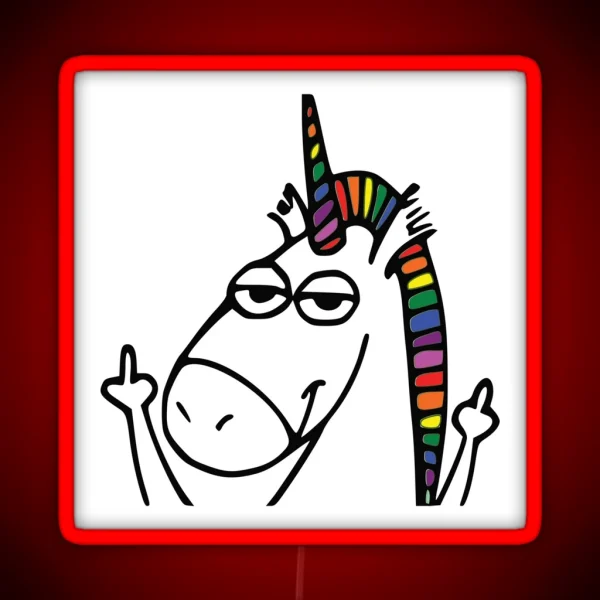 Rude Unicorn RGB Neon Sign