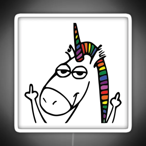 Rude Unicorn RGB Neon Sign