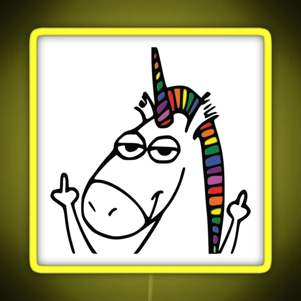 Rude Unicorn RGB Neon Sign