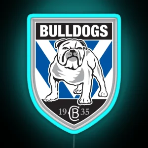 Rugby Bulldogs Canterbury RGB Neon Sign