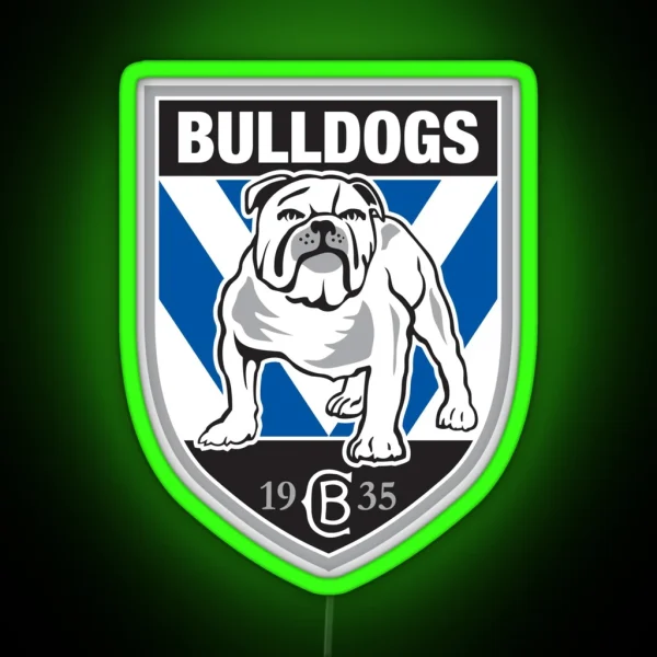 Rugby Bulldogs Canterbury RGB Neon Sign