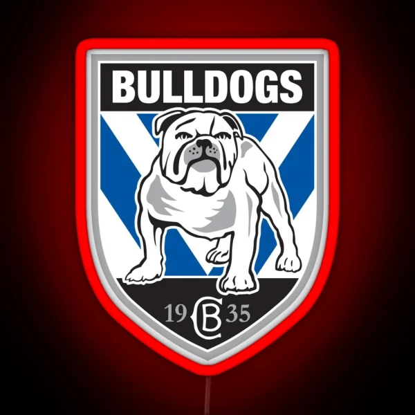 Rugby Bulldogs Canterbury RGB Neon Sign