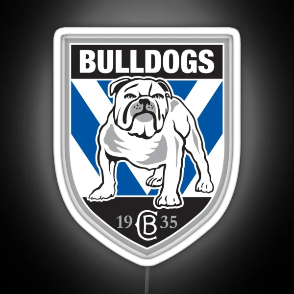 Rugby Bulldogs Canterbury RGB Neon Sign