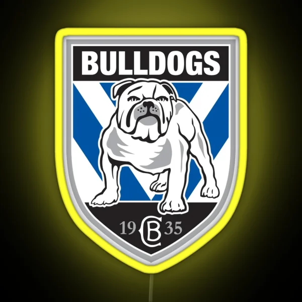 Rugby Bulldogs Canterbury RGB Neon Sign