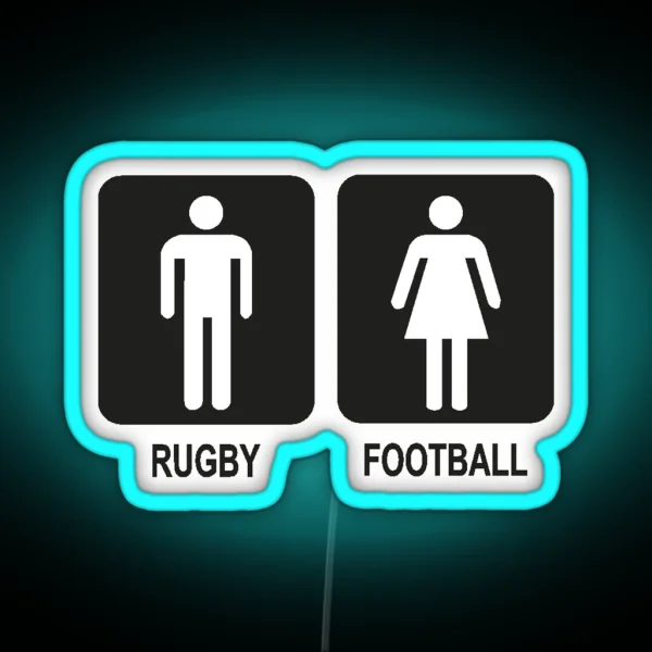 RUGBY V FOOTBALL RGB Neon Sign