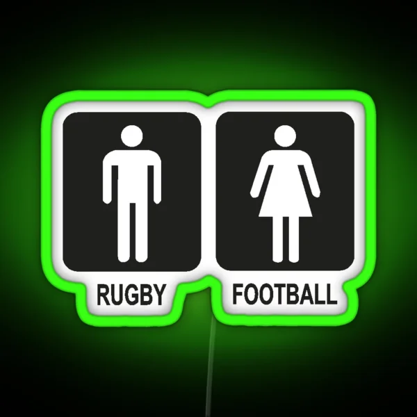 RUGBY V FOOTBALL RGB Neon Sign