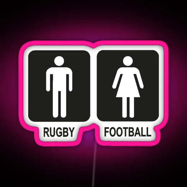 RUGBY V FOOTBALL RGB Neon Sign