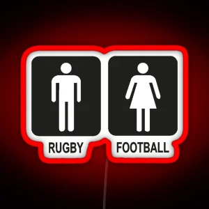 RUGBY V FOOTBALL RGB Neon Sign