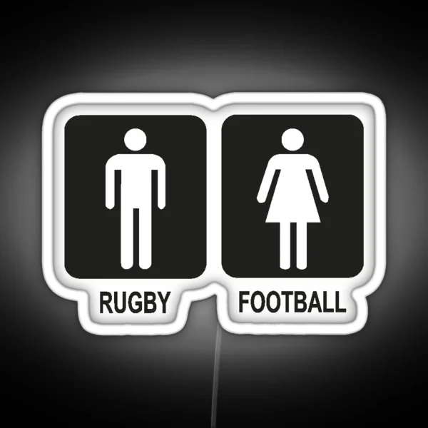 RUGBY V FOOTBALL RGB Neon Sign