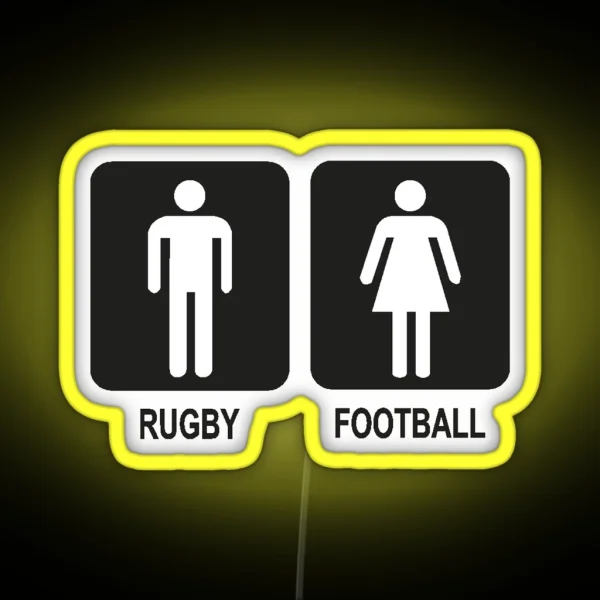 RUGBY V FOOTBALL RGB Neon Sign