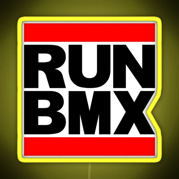 RUN BMX RGB Neon Sign