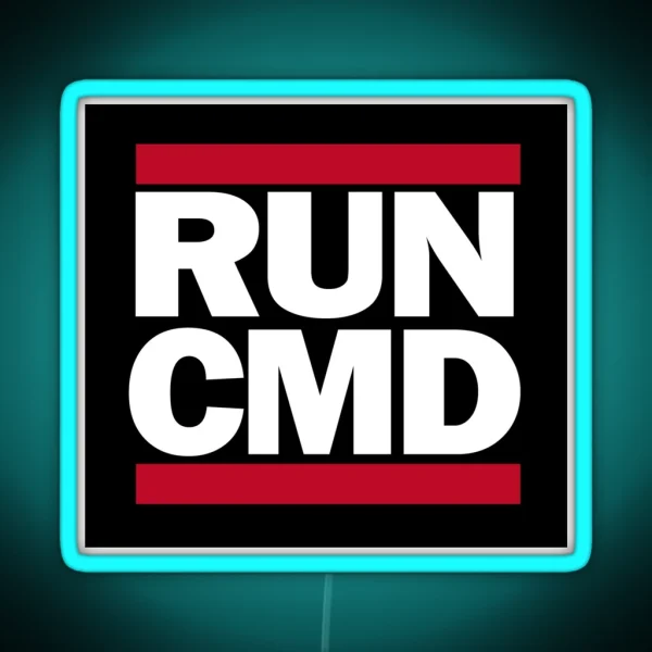 RUN CMD Parody Classic RGB Neon Sign