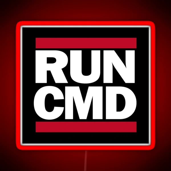 RUN CMD Parody Classic RGB Neon Sign