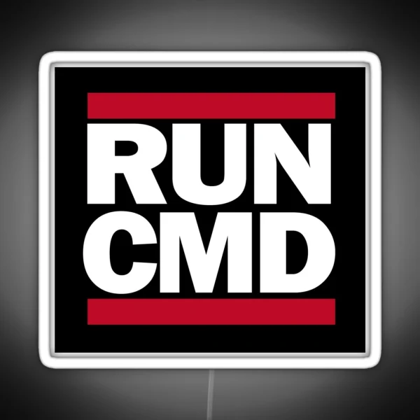 RUN CMD Parody Classic RGB Neon Sign