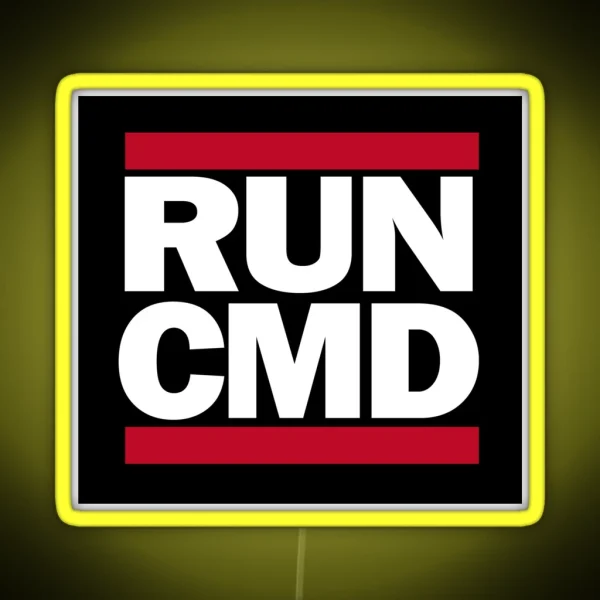 RUN CMD Parody Classic RGB Neon Sign