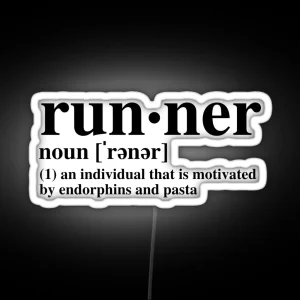 Runner Definition Bandw RGB Neon Sign