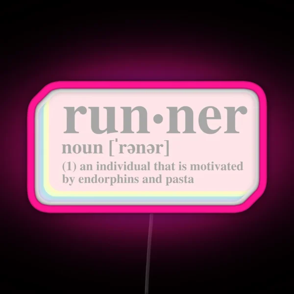 Runner Definition RGB Neon Sign