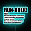 A vibrant neon 'Runholic' sign perfect for runners and fitness enthusiasts.