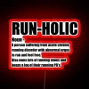 Running neon sign red
