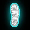 Running Shoe Neon Sign Print in RGB Blue