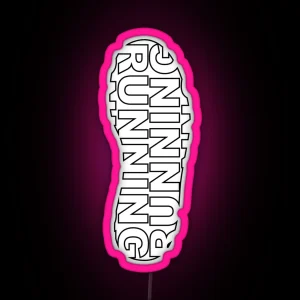 Running Shoe Print RGB Neon Sign