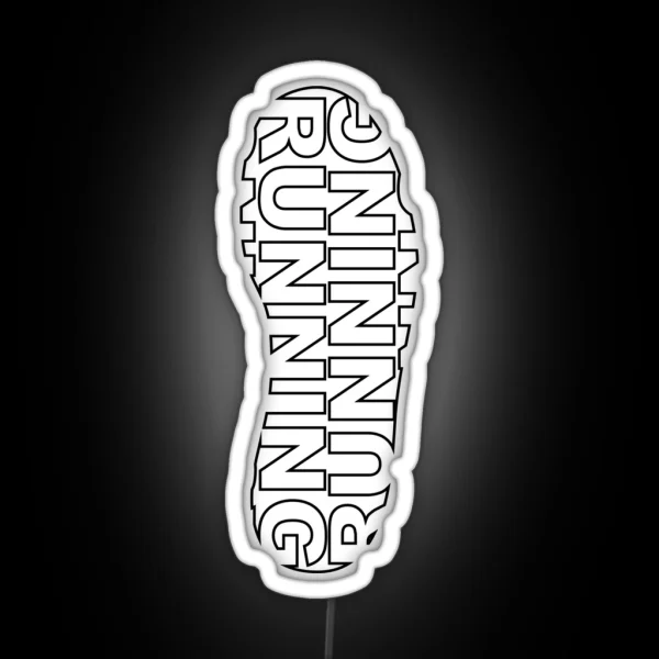 Running Shoe Print RGB Neon Sign
