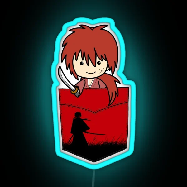 Rurouni Kenshin Himura Samurai X Pouchie Led RGB Neon Sign