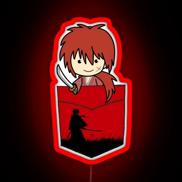 Rurouni Kenshin Himura Samurai X Pouchie Led RGB Neon Sign