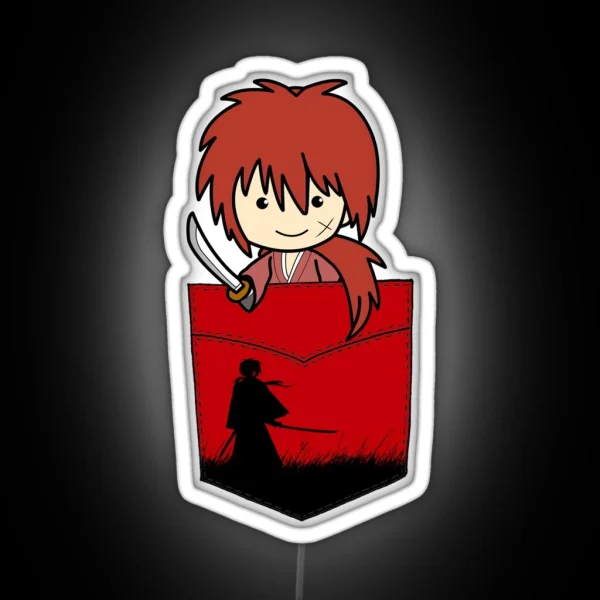 Rurouni Kenshin Himura Samurai X Pouchie Led RGB Neon Sign