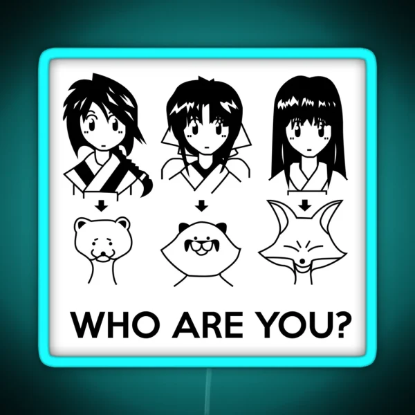Rurouni Kenshin Ladies Who Are You RGB Neon Sign