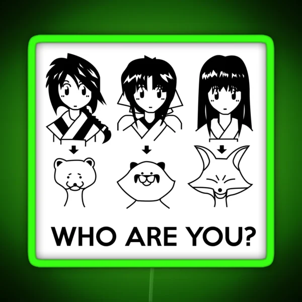 Rurouni Kenshin Ladies Who Are You RGB Neon Sign
