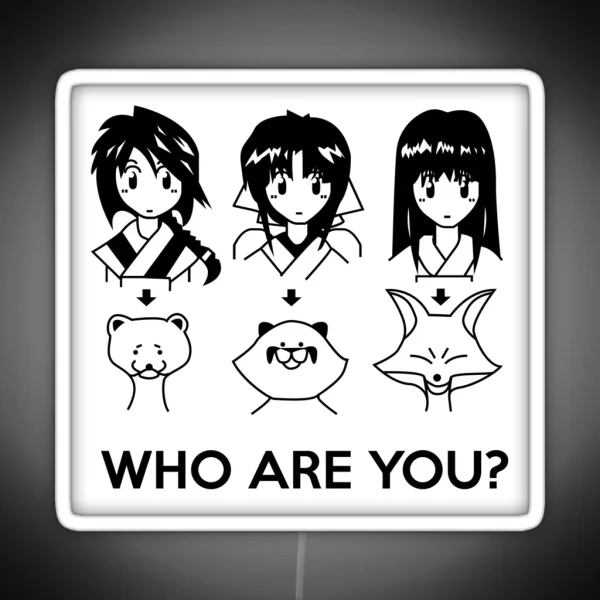 Rurouni Kenshin Ladies Who Are You RGB Neon Sign
