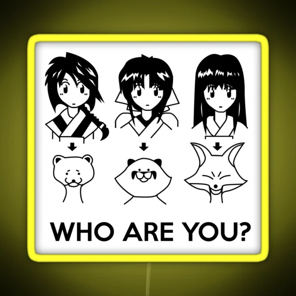 Rurouni Kenshin Ladies Who Are You RGB Neon Sign