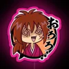 Rurouni Kenshin RGB neon sign with pink glow.