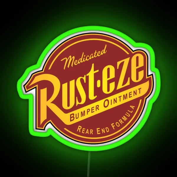 Rust Eze Logo RGB Neon Sign