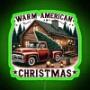 rustic american christmas rgb neon sign green