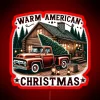 rustic american christmas rgb neon sign in red