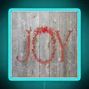 Rustic Christmas Joy Neon Sign in Blue