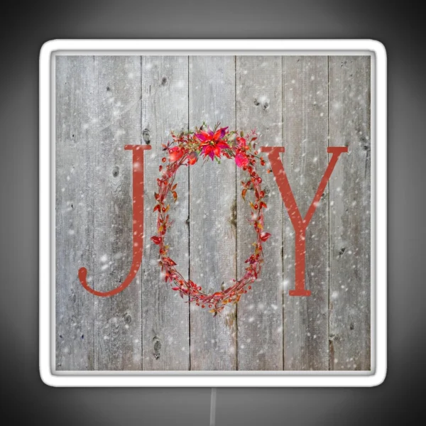 Rustic Christmas Joy RGB Neon Sign