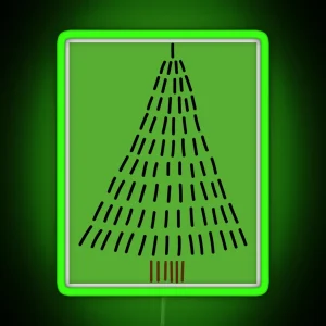 Rustic Christmas Tree Design RGB Neon Sign