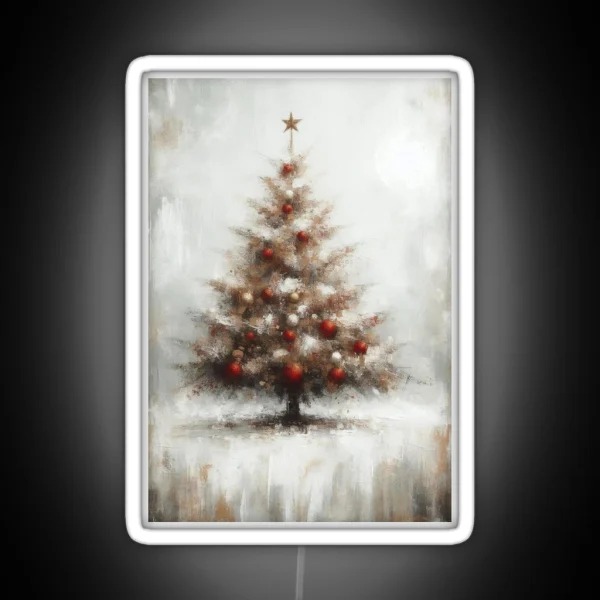 Rustic Christmas Tree RGB Neon Sign