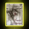Rustic Country Twig Christmas Wreath with RGB Neon Sign - Yellow