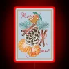 Rustic Merry Christmas Neon Sign Red